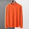 Men's Sweaters Pure wool sweater Men's first line clothing Seamless brushed spring and autumn loose casual cashmere knitted sweater Z230811