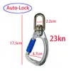 Protezione da roccia 23KN Swivel Eye Carabiner a 3 vie Tensile High Triple Triple Twist Lock Carabiner Carabiner HKD230810