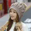 Beanie/Kafatası Kapakları Sonbahar Kış Sıcak Örgü Şapkası Kadınlar İçin Beanies Şapka Tatlı Kulak Yünlü Kap Balaclava Pompom Bonnet Kafataları Beanies Hat