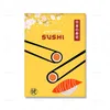 Плакаты Sushi Sake Ramen Print Print Modern Японская блюда холст рисовать фрески картин