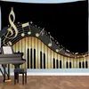 Tapisseries Aesthetics Wall Art Decor Gift målning Musikanteckningar Tapestry Piano Practice Room Wall Hanging Room Decor R230811