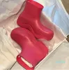 Rain Boots 고급 여성 고무 숙녀 걷는 발목 무이대 부츠 캐주얼 짧은 부츠 두꺼운 바닥