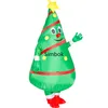 Noel Ağacı Komik Şişme Kostüm Noel Baba Bebek Prop Giysileri Takım Yetişkin Erkek Kadın