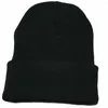 Bollkåpor unisex slouchy stickning hip hop cap varm vinter stickad grå blå svart vit röd elastisk ull hatt hattar koreanska