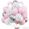 Decorazione 25 pezzi Coriandoli metallici Chorme Palloncini Anniversario Matrimonio Compleanno Decori Baby Shower per adulti Globos