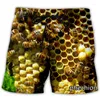 Mäns shorts Phechion Fashion Men/Women Bee Honey 3D Print Casual Novel Streetwear Men Loose Sporting L141