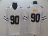 Mann 90 TJ Watt Football Trikot Göttin Bindestrich