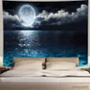 Tapissries 3D Print Sea Moonsun vägg hängande tapestry för sovrum vardagsrum dekor boho dekoration hem dekor estetik rum dekor tapiz r230811