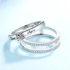 ウェディングリングXiaojing 925 Sterling Silver Custom Birthstone Engraved Name女性用のユニークなデザインフィンガーリングパーソナライズされたジュエリー230811