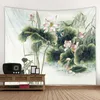 Tapestries Painting Lotus Theme Scenery Wall Hangings Tapestry Art Curtain Bedroom Living Room Beautiful Product Can Be Customized R230810