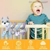 Pull Toys Toy Seat Toy Toy Baby Fox Spiral Plush Atividade Suspensão Carrinho Subwoofer Mobile e Music BB Squeaker e chocalhos Z230814