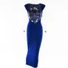 Basic Casual Dresses JUNE LIPS Pink Blue Green Backless Ruched Party Dress for Women Sexy Outfits Summer Maxi Bodycon Dresses Wholesale 230810