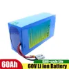 TPO 16S 60V 60Ah Lithium Ion Battery With BMS bluetooth for 2500W 3000W Electric Tricycle Scooter Motorcycle +10A Charger