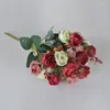 Decorative Flowers 1PC Korean Style Bride Hand Holding Flower Bouquet Simulation Rose Decoration Pictures Pography Props DIY Decor