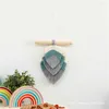 Tapissries Chic Colorful Macrame Wall Hanging Hand-Woven Tapestry Leaf Form Bohemian Style Boho Decor for Home Children's Room Decoration R230811