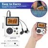 MINI FM AM Radio Portable Pocket Radio Headset Radiomottagare LCD Display Backlight 76-108MHz Mottagare för AAA-batterier QL-06