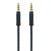 1,5 м 3 мксекционно -плетеное стерео -стерео -аудио кабельное шнур для наушников мобильный телефон мобильный телефон mp3