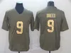 Mans Football 9 Drew Brees Jersey 4 Derek Carr 13 Michael Thomas 41 Alvin Kamara Stitch Olive Salute al servizio Camo Goddess Flag sillame Drift Color Rush