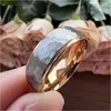 Bröllopsringar 6mm 8mm Drop Tungsten Carbide Ring Men Women Band Engagement Smycken Borsta Comfort Fit Fit