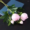 Kwiaty dekoracyjne sztuczny bukiet Piękny jedwabny piwonia ślubne stół domowy wystrój Załóż fałszywe rośliny Walentynki Prezent