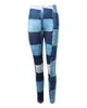 Women's Pants Denim Look Print High Waist Sports Leggings Women Skinny Slim Ankle Length Pencil Trousers Summer