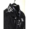 Men's Jackets Dark Vintage GL Hand Painted Broken Hole Embroidery Denim Jacket Personality Washed Fashion Jeans Coat Top 230810