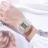 Armbanduhr Mode Männer Frauen sehen Gold Casual Casual Transparent Digital Sport Watch Lover's Geschenkuhr Kinder Kinder Armbanduhren Frau Frau 230811