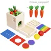 Потянуть игрушки деревянные Montessori Toys 4-в-1 Smart Box Set Set Set Starp Trul Radiation Moin Type Game Plate Детская игрушечная головоломка Z230814