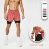 Running Shorts Man's Sport 2 In 1 Jogging Sportswear Quick Drying Pant Double-Deck Training Gym Breathable