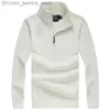 Herrtröjor Högkvalitativ Half Zipper Men Polo Sweater Pony Brodery Brand Pullover Sweaters Storlek M-3XL Z230811