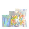 wholesale Resealable Plastic Retail food-grade Packaging Bags Holographic Aluminum Foil Pouch Smell Proof mylar Bag for Food Storage LL