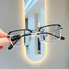 Sonnenbrille Männer blaues Licht blockieren Brille Metall Rahmen Quadrat Strahlung Schutz Augen Computer Brille bequem