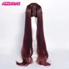 Cosplay Wigs Genshin Impact HuTao Cosplay Wig Hu Tao Long Brown Heat Resistant Synthetic Wigs Anime Cosplay Wigs Wig Cap 230810