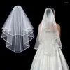 Scarves 1pcs Bridal Veils Simple Short Tulle Wedding Two Layer With Comb Bride For Marriage Accessories