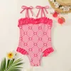 Designer Brand Hot Swimsuit Kids One-Pieces Swimwears Baby Girls Bikini Toddler Children Summer Printed Beach Pool Sport Bathing Suits Youth Infants K E829#