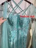 Urban Sexy Dresses Serene Hill Arabic Luxury Dubai Mermaid Blue Cape Sleeves Pärlade kvällsklänningar 2023 för Women Party LA71905 230810