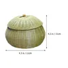 Dinnerware Sets Storage Office Desk Decor Cosmetics Cover Sundries Decorative Bamboo Baskets Bin Small