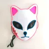 Fox Rabbit Halloween Led Cute Face Mask Party Horror Cosplay Props Light Up Masque Masquerade HKD230810