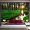 Tapestries Forest Plants Leaves Psychedelic Scene Home Art Decor Tapestry Hippie Boho Decor Yoga Mat Mandala Room Decor Wall Hanging R230811