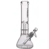 Base de bécher Dab Rigs Bubbler Narguilés Downstem Perc Heady Pipes à eau en verre Bong unique avec bol de 14 mm de 30 cm de haut