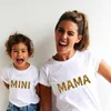 Family Matching Outfits 1pc Family Matching Outfits Mommy and Me Clothes Leopard Print Mama and Mini Tshirts Mother and Daughter Son Matching TShirts