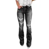 Jeans féminins Juniors High Rise Denim Bell Hole Flares Bottom With Pocket Jean Femme Pants M1