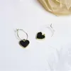 Stud Earrings Korean Color Love Crystal Jewelry Women Heart Mixed Personality