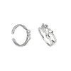 Hoop Earrings Style Personalized Double Ring For Women Luxury Small Number Exquisite Fashion Design Cool Couple