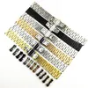 Titta på band 2in1 krökta rakt rostfritt stålklockband 12 14 15 16 17 18 19 20 21 22 22 26 26 24mm svart ersättare Watch Band Armband 230810