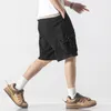 Men's Shorts Korean For Men Casual Harajuku Mens Cargo Summer Camouflage Side Pockets Hip Hop Japanese Male Pants