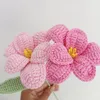 Fleurs décoratives finies à main tricote tulipe artificielle en laine artificielle crochet tulipes simulation bouquet à la maison décoration de mariage à la main fausse fleur