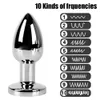 Anal Toys Metal Plug Wireless Vibrators for Women Clitoral Nipple Stimulator Men Butt Dilator Dildo Female Masturbator Sex Adult 230811