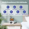 Mini FM AM Radio tragbares Pocket Radio Headset Radio Receiver LCD Display Backlight 76-108MHz Receiver für AAA-Batterien QL-06