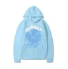 Örümcek 555555 HOODIE TRACKSUIT ERKEKLER WEMES CECHET SURSHIRT Blue Young Thug